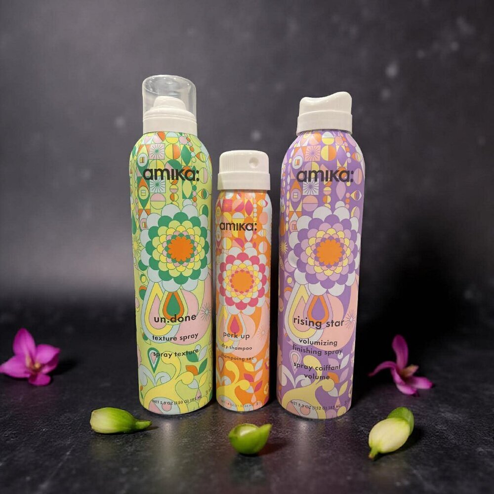 Amika Big Mood Rising Star Un.Done Texture Spray Perk Up Dry Shampoo Travel Size